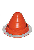 #3 Round Base RED Silicone Pipe Flashing