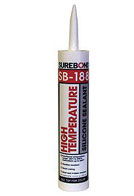 SB-188 500°F High-Temp. Silicone Sealant, BLACK 10.3 Oz (Case/12)