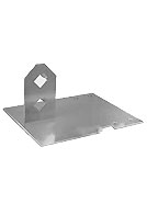 Snow Barricade Deck Mount Bracket Base Plate, 1-in Sq., Stainless