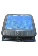 Solar Powered Attic Fan, Flat Base, 20W 1250 CFM w/  Thermostat