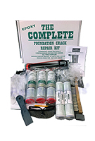 Complete Foundation Crack Repair Kit, Epoxy Injection, 10 ft.