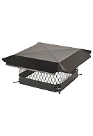Galvanized Steel Chimney Cap, 13 in. x 13 in, Single Flue, Black
