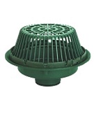 Josam 15 inch Roof Drain, Large Sump, Poly Dome, Specify Outlet