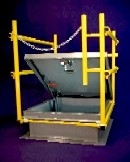 48" x 96" ROOF HATCH SAFETY RAIL, LEFT SIDE LADDER, YELLOW