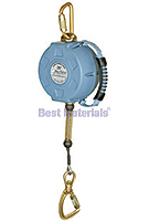 20 ft. Retracting Lifeline, Nylon Housing, Galv. Cable, Swivel Carabiner