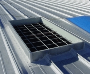 custom metal roof curb and skylight safety screen