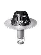 3 in. Alum. Reroof Drain w/ 10 in. Poly Dome, Clamp Ring, Exp. Seal